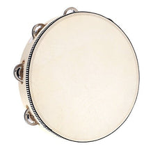 Andoer® 10" Hand Held Tambourine Drum Bell Birch Metal Jingles Percussion