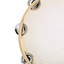 Andoer® 10" Hand Held Tambourine Drum Bell Birch Metal Jingles Percussion