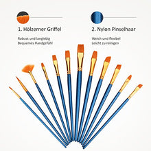 Artist Brush, 12 Pieces Paint Nylon Brushes Set with 2 Palettes for Water colour
