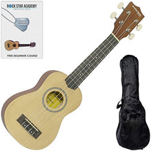 Soprano Ukulele Natural with Gig Bag and Online Ukulele Course