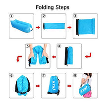Inflatable Lounger - Portable Air Beds Sleeping Chair Sofa Couch (green)