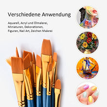 Artist Brush, 12 Pieces Paint Nylon Brushes Set with 2 Palettes for Water colour