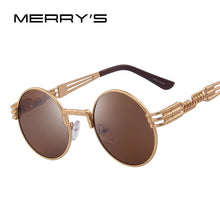 Steampunk Sunglasses Retro Round Metal UV400