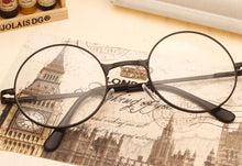 Vintage Glasses Frame Plain Mirror Big Round Metal Optical Frame