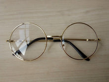 Vintage Glasses Frame Plain Mirror Big Round Metal Optical Frame