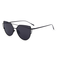 Cat Eye Sunglasses Twin-Beams Rose Gold Frame Sun Glasses for Women