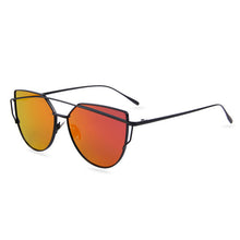Cat Eye Sunglasses Twin-Beams Rose Gold Frame Sun Glasses for Women