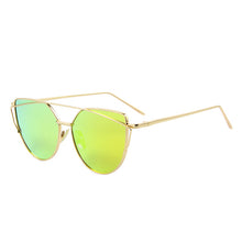 Cat Eye Sunglasses Twin-Beams Rose Gold Frame Sun Glasses for Women