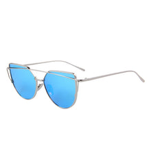 Cat Eye Sunglasses Twin-Beams Rose Gold Frame Sun Glasses for Women