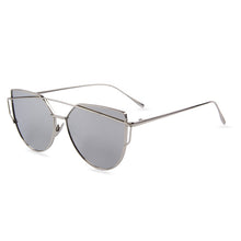 Cat Eye Sunglasses Twin-Beams Rose Gold Frame Sun Glasses for Women