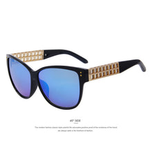 Cat Eye Sunglasses Gold Hollow Metal UV400