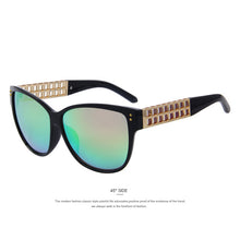 Cat Eye Sunglasses Gold Hollow Metal UV400