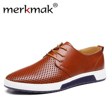 New 2017 Summer Brand Casual Men Shoes Mens Flats Luxury Genuine Leather Shoes