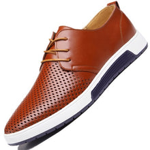 New 2017 Summer Brand Casual Men Shoes Mens Flats Luxury Genuine Leather Shoes