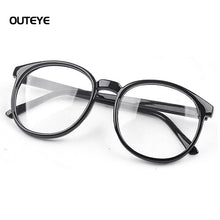 Women Vintage Glasses Frame Plain Mirror Round Optical Frame