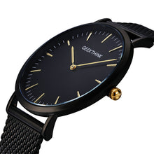 Luxury Quartz watch Casual men quartz stainless steel Mesh strap