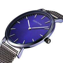 Luxury Quartz watch Casual men quartz stainless steel Mesh strap