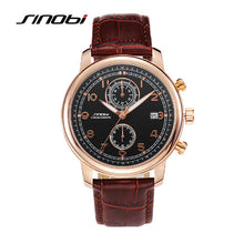 Fashion Business Quartz Watch Men with leather strap