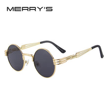 Steampunk Sunglasses Retro Round Metal UV400