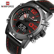 Top Luxury Brand Analog Led Watches Men Leather Quartz Clock Men's