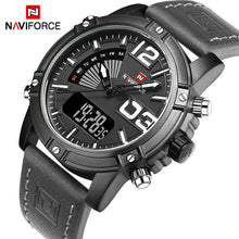 Top Luxury Brand Analog Led Watches Men Leather Quartz Clock Men's