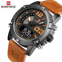 Top Luxury Brand Analog Led Watches Men Leather Quartz Clock Men's