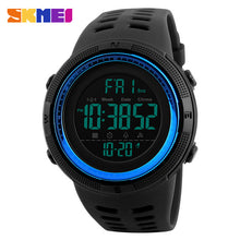 Men Sports Watches Countdown Double Time Watch Alarm Chrono Digital