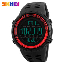 Men Sports Watches Countdown Double Time Watch Alarm Chrono Digital