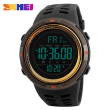 Men Sports Watches Countdown Double Time Watch Alarm Chrono Digital