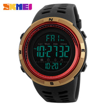 Men Sports Watches Countdown Double Time Watch Alarm Chrono Digital
