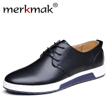 Mens Shoes Casual Leather Fashion Trendy Black Blue Brown