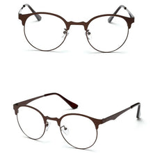 Unisex Vintage Spectacles Clear Metal