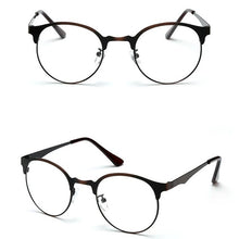 Unisex Vintage Spectacles Clear Metal