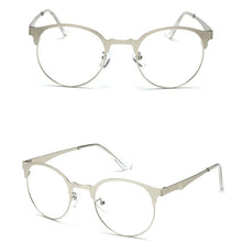 Unisex Vintage Spectacles Clear Metal