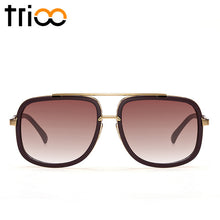 Gold Metal Frame Oculus High Quality Gradient Lens Sun Glasses For Men