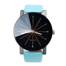 Men's Watch Quartz Dial Clock Leather Wrist Watch Round Case Stainless Steel