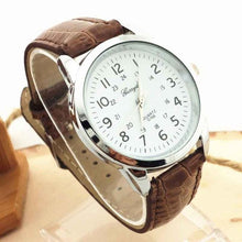 Elegant Analog Luxury Leather Strap Quartz Mens Wrist Watch
