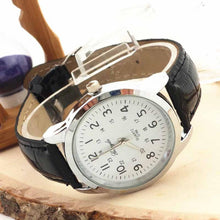 Elegant Analog Luxury Leather Strap Quartz Mens Wrist Watch