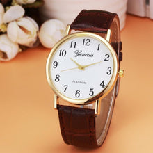 Leather Mens Quartz Wristwatch Watch