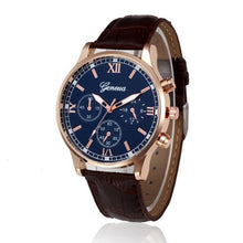 Mens Watches Analog PU Leather Quartz-Watch
