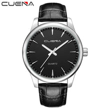 CUENA Brand Watches Men Fashion Watch Quartz Faux Leather Wristwatches