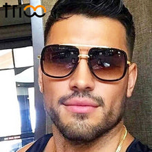 Gold Metal Frame Oculus High Quality Gradient Lens Sun Glasses For Men