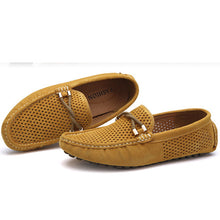 Summer genuine leather men shoes casual moccassin