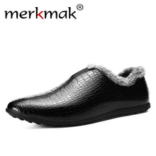 Genuine Leather Men Shoes High Quality Men Casual Shoes Fur Inner