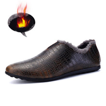 Genuine Leather Men Shoes High Quality Men Casual Shoes Fur Inner
