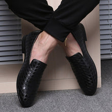 Braid Leather Casual Driving Oxfords Shoes For Men