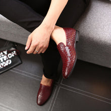 Braid Leather Casual Driving Oxfords Shoes For Men