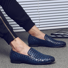 Braid Leather Casual Driving Oxfords Shoes For Men