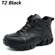 Genuine Leather Mens Boots Ankle Climbing Army Boots Outdoor Waterproof Boots