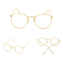 Unisex Retro Round Frame Vintage Clear Lens Glasses